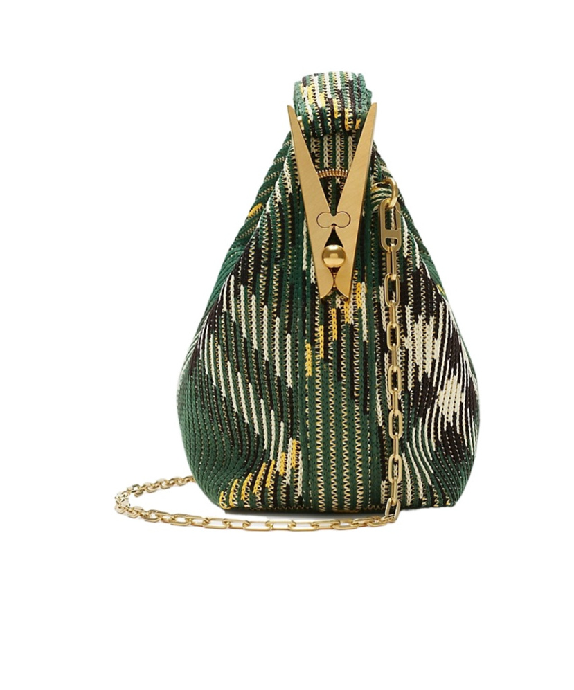 Shop Burberry Micro Peg Shoulder Bag In Green