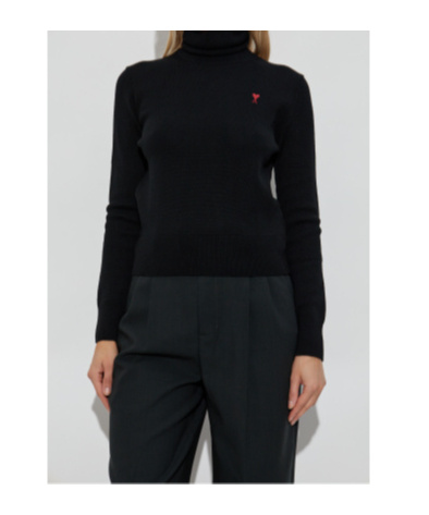 Ami Alexandre Mattiussi Long-sleeved Sweater In Black