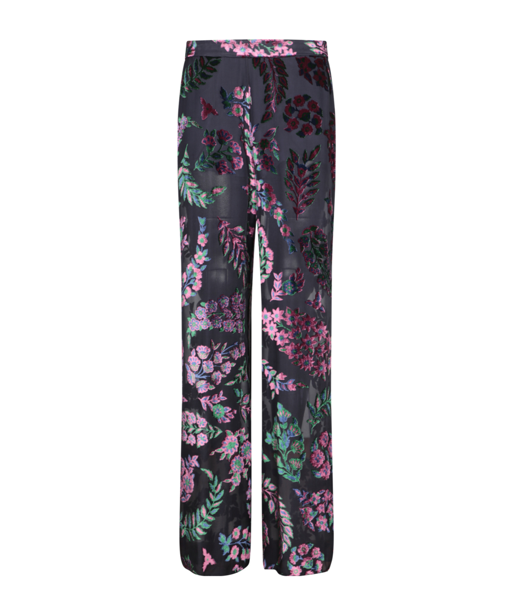 Etro Velvet Paisley Print Trousers In Black