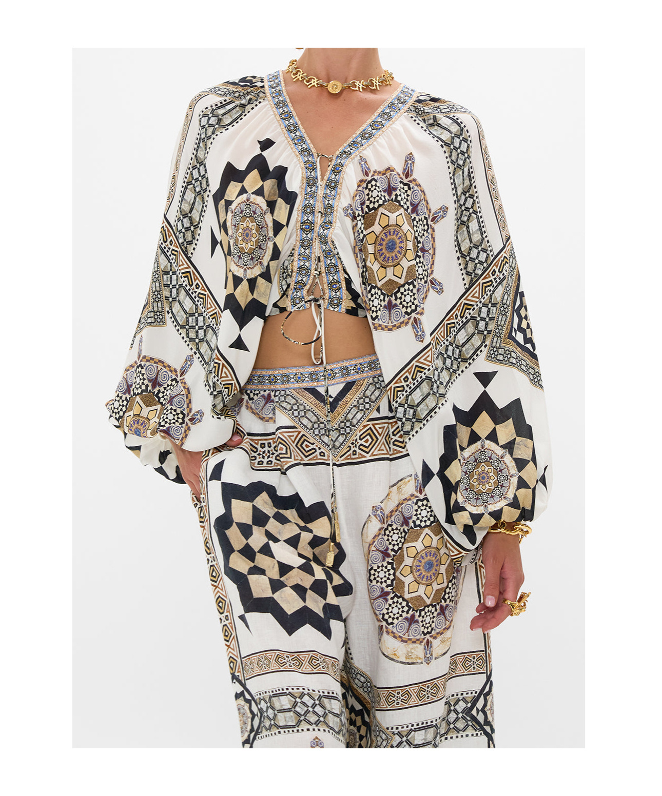 Camilla Long-sleeved Shirt In White