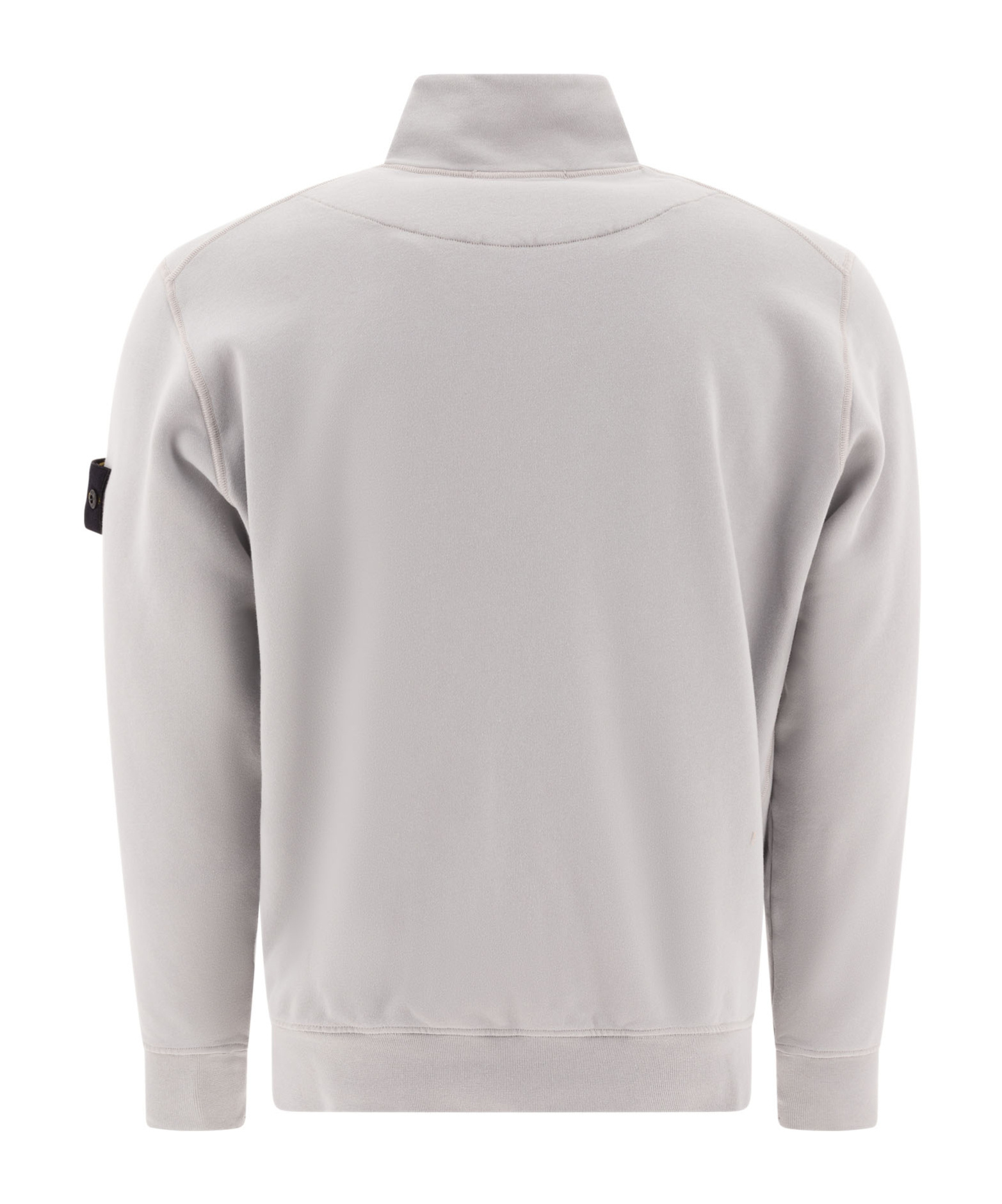 Stone Island Long-sleeved Zipper Sweatshirt In Gray