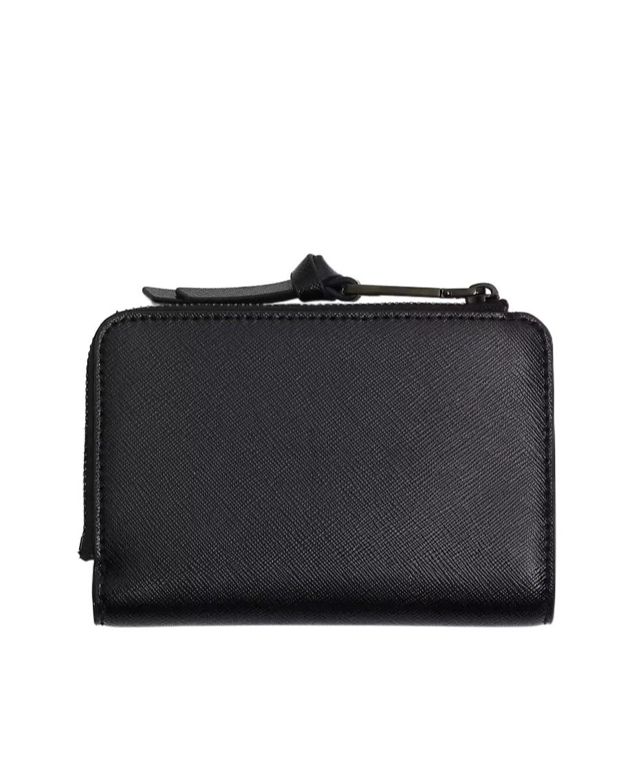 Marc Jacobs Black Leather Utility Snapshot Dtm Slim Wallet In Black