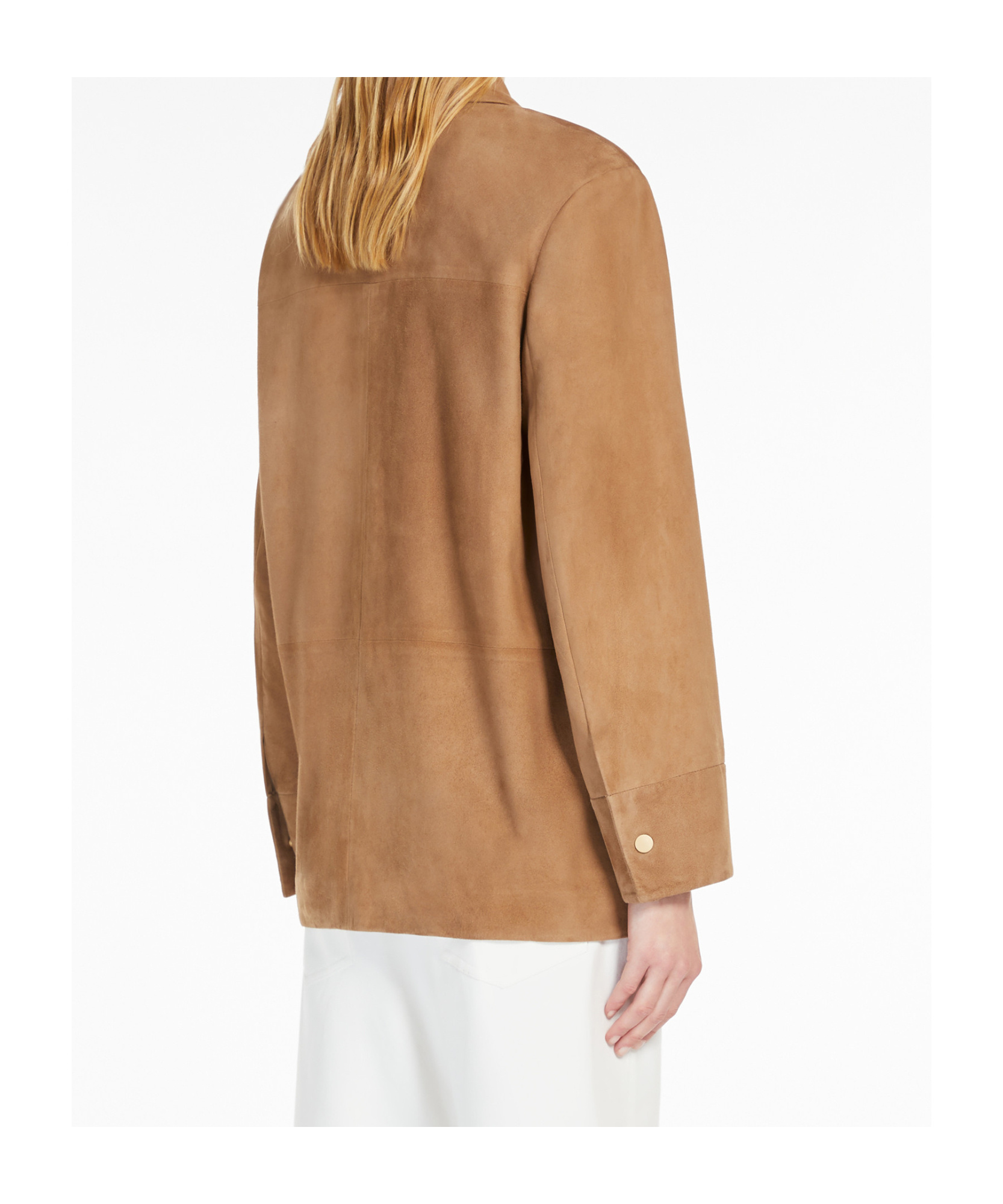 Max Mara 's Fresia Buttoned Long-sleeved Overshirt In Nude