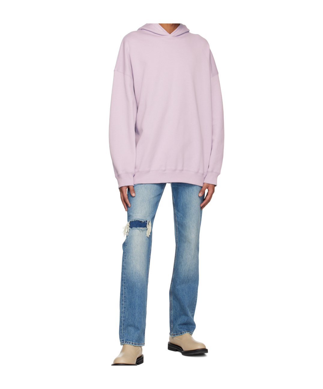 Filippa K Fleece Hoodie In Purple