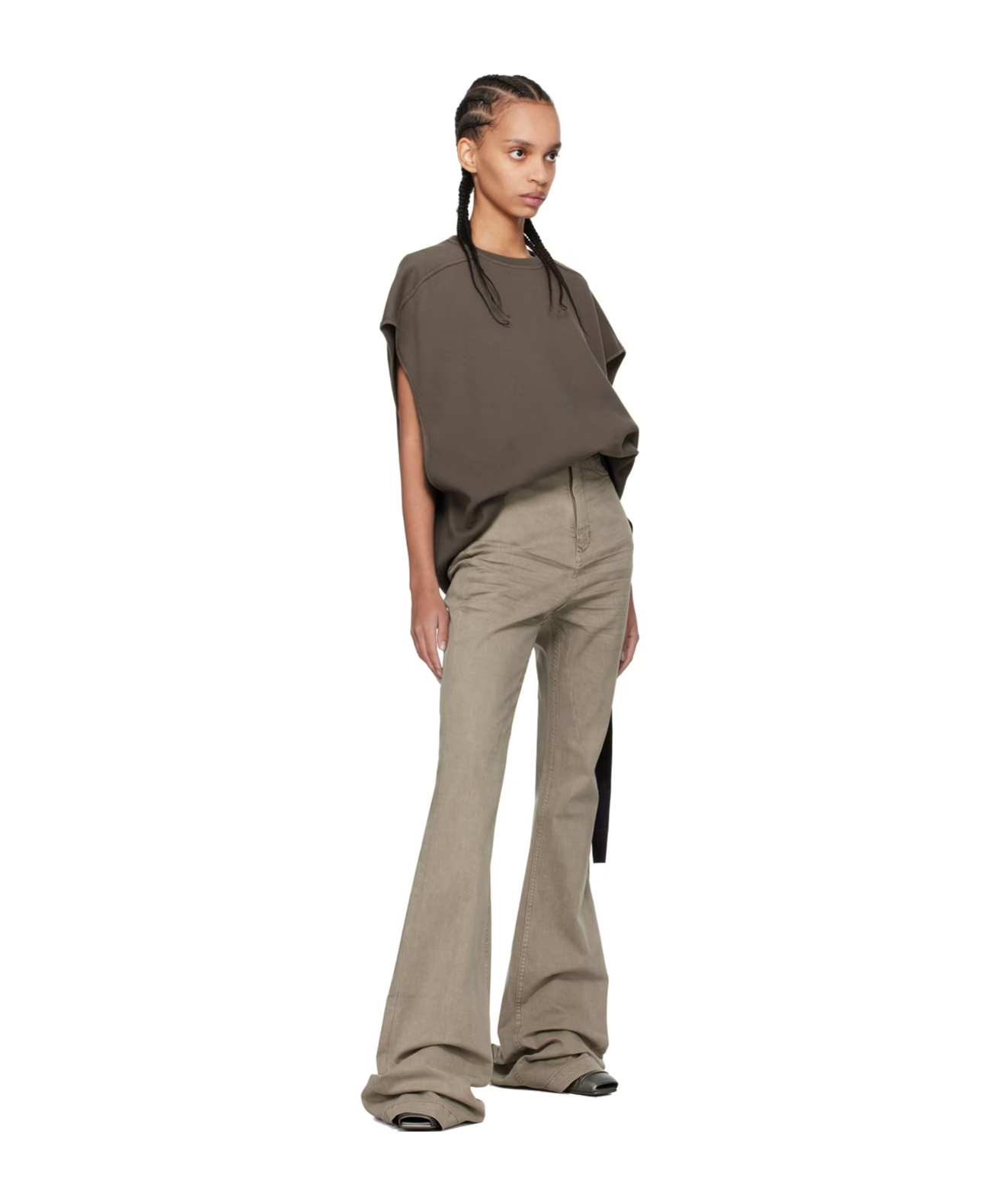 Rick Owens Drkshdw Off-white Bolan Jeans In Gray