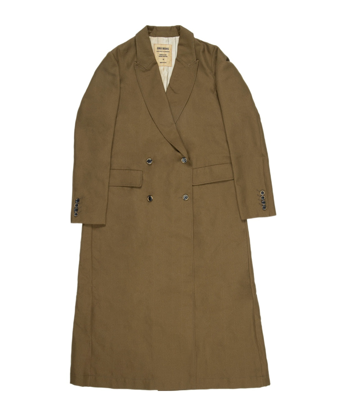 Uma Wang Long Suit Jacket In Army Green