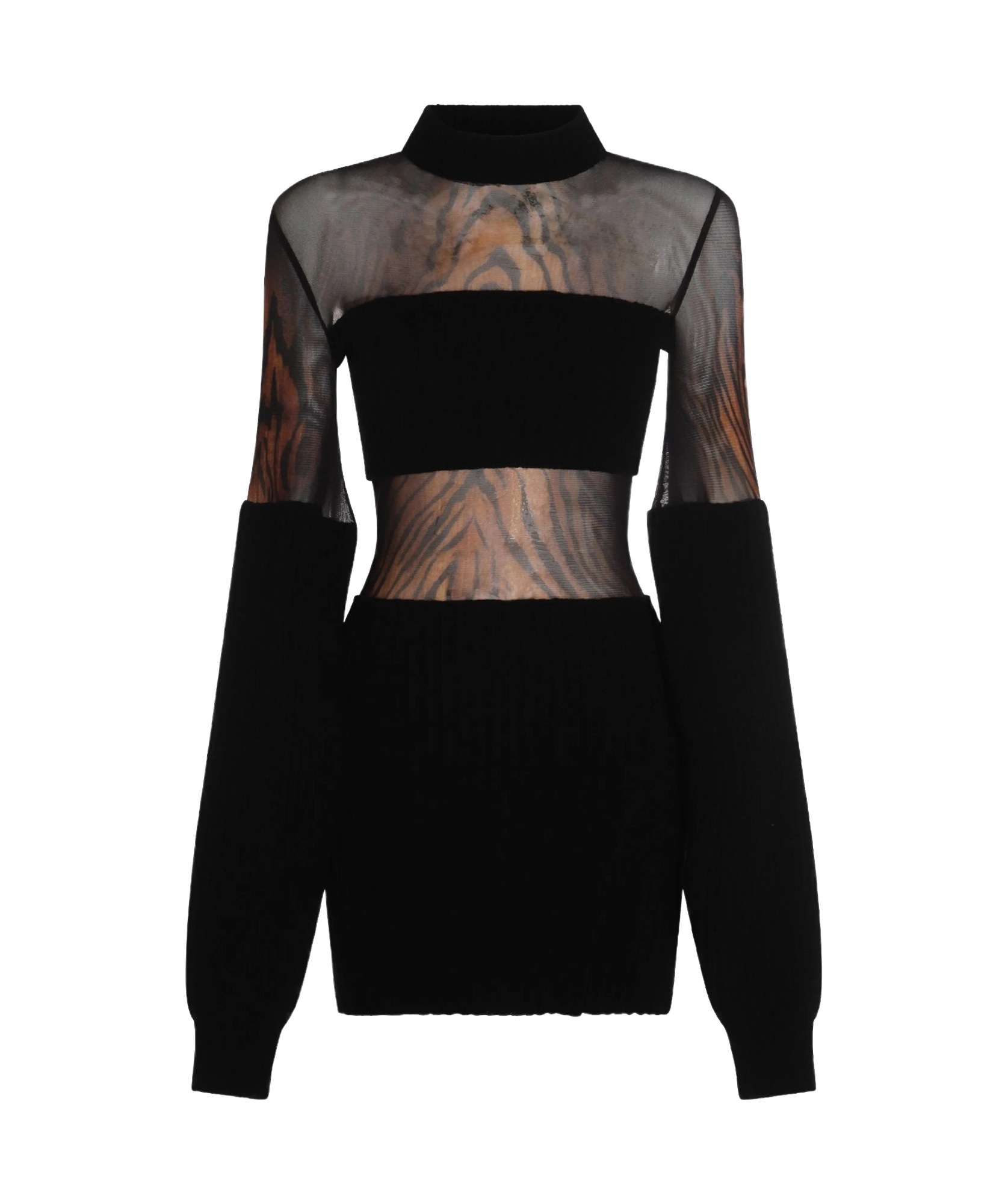 Jean Paul Gaultier Knee Length Dress Fitted Silhouette In Black