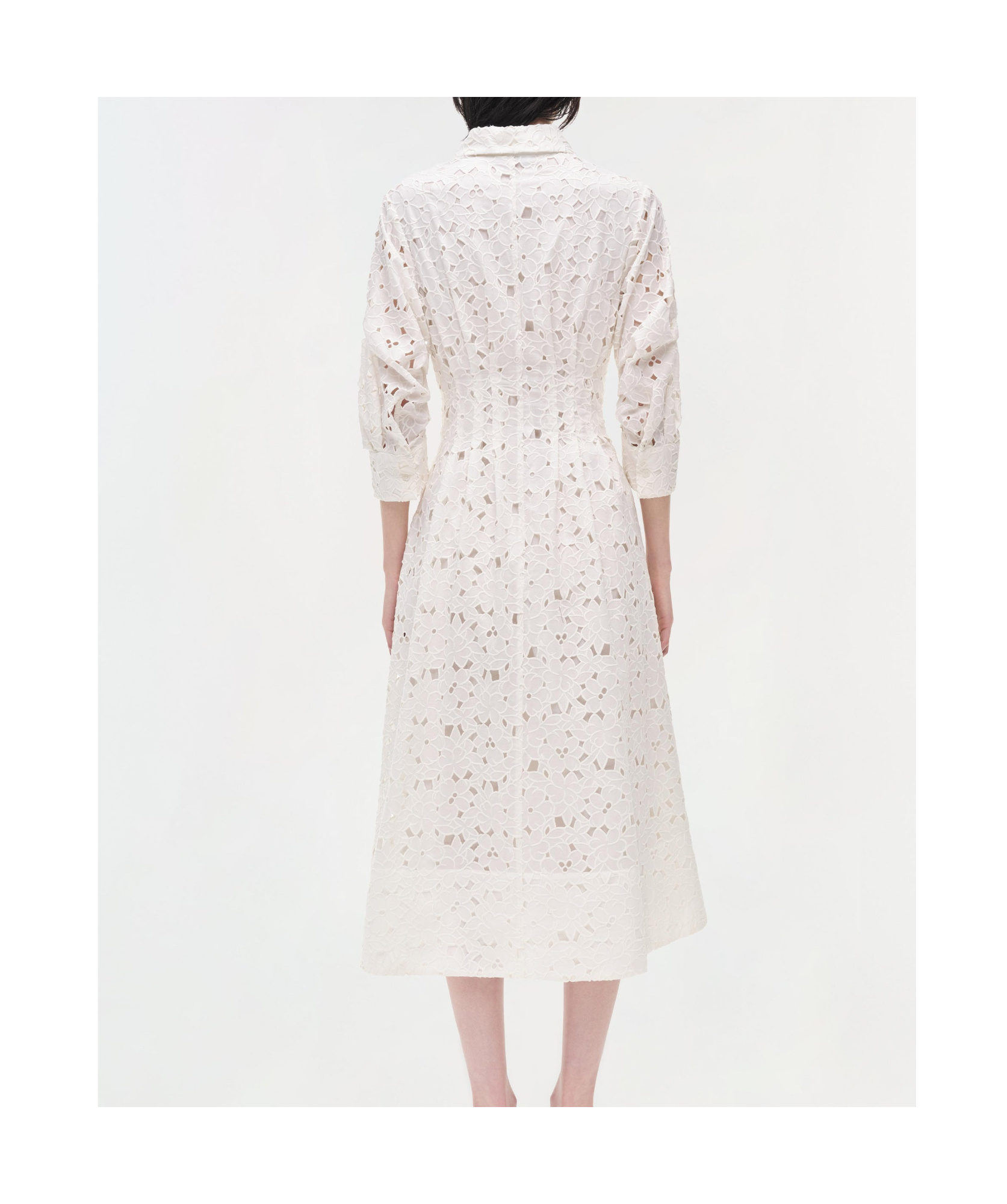 JONATHAN SIMKHAI JAZZ EMBROIDERED MIDI DRESS