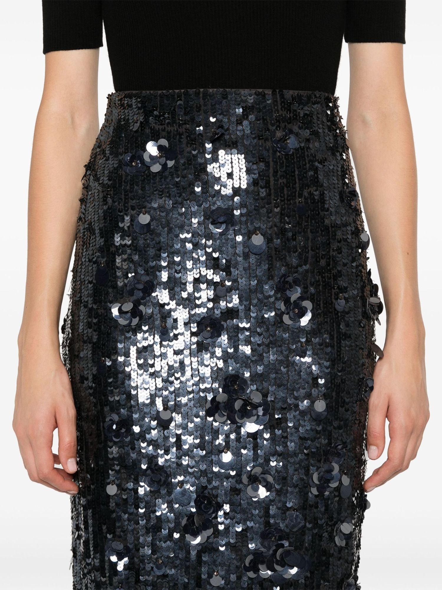 P.A.R.O.S.H SEQUINED MIDI SKIRT 