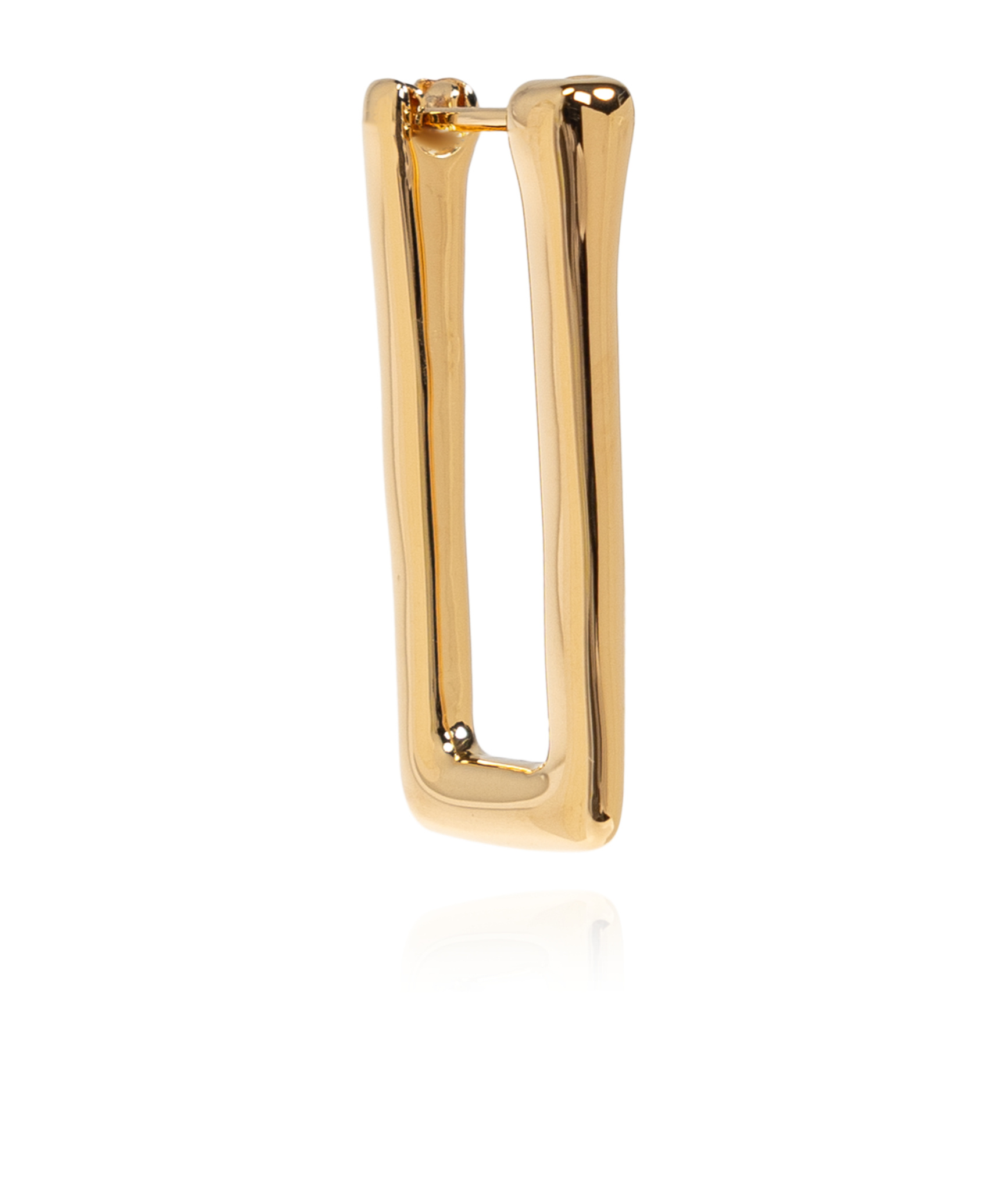 Jil Sander Rectangular Hoop Earrings In Yellow