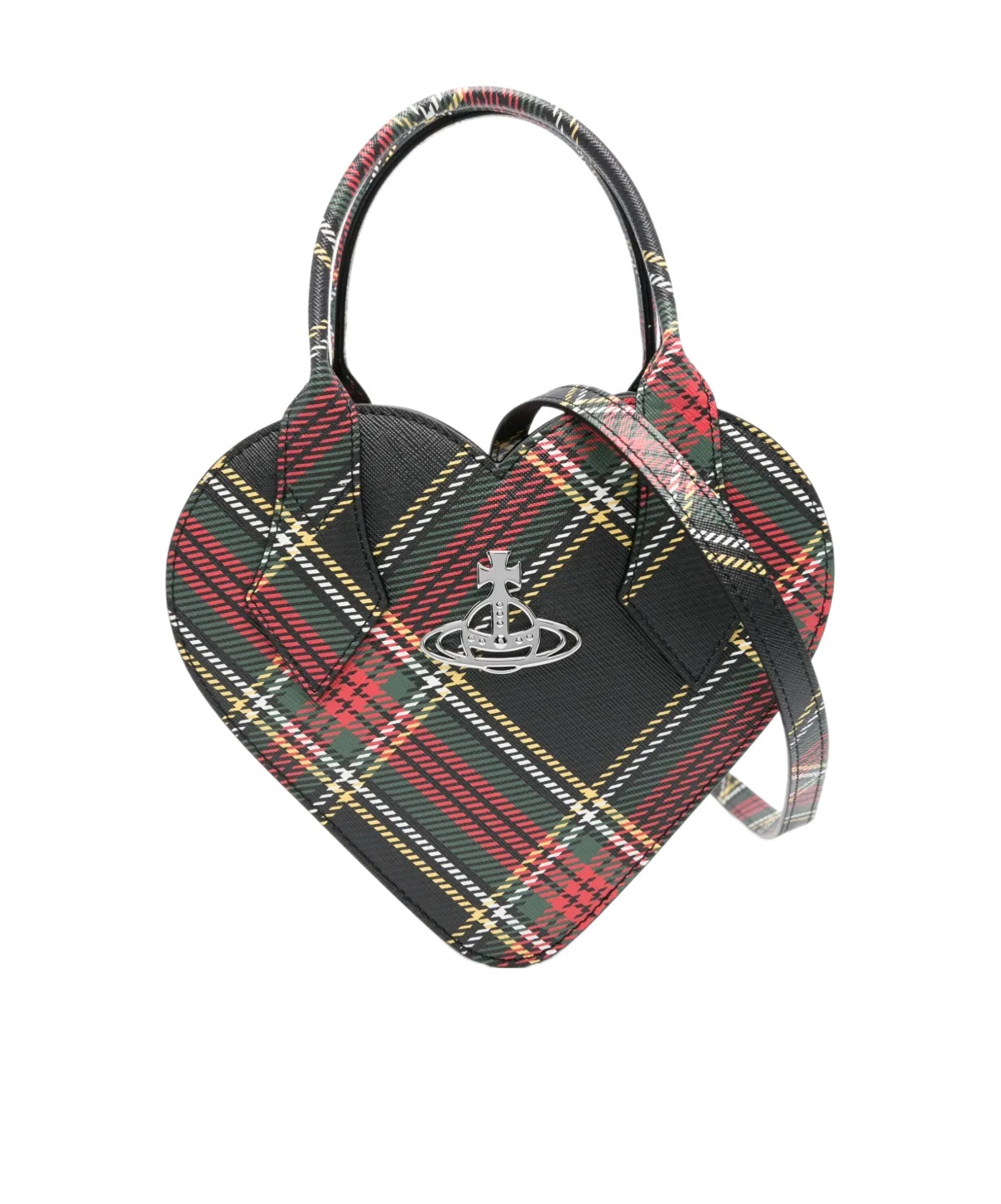 Vivienne Westwood Printed Synthetic Leather Josephine Heart Handbag