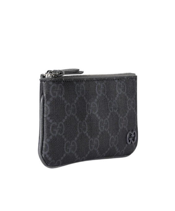 GUCCI GUCCI MONOGRAMMED ZIP-UP KEY CASE
