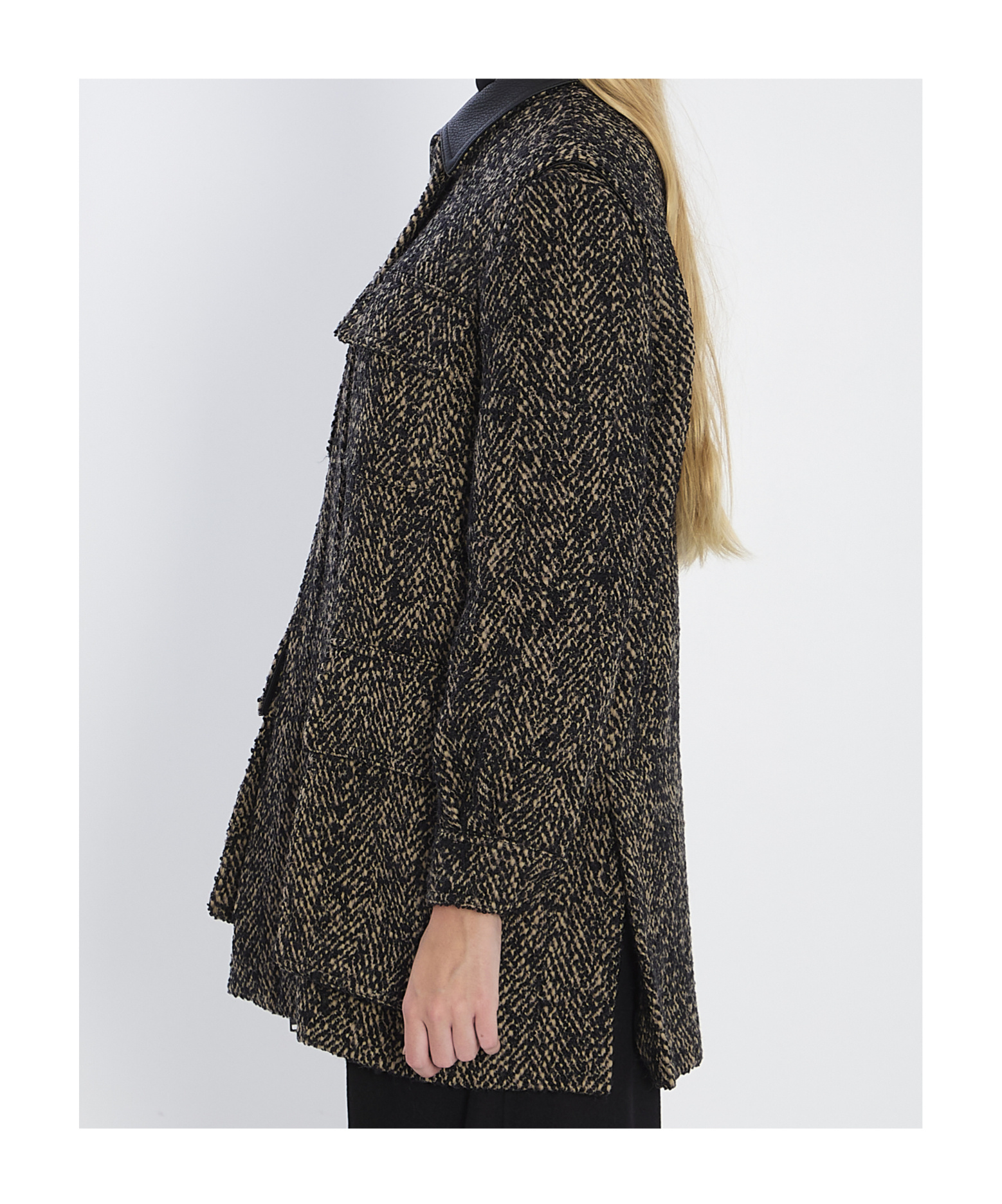 Max Mara Long-sleeved Casual Jacket In Gray
