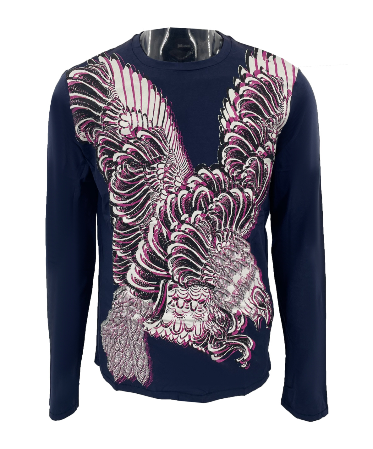 Just Cavalli Pattern Printed Long-sleeved T-shirt In Black