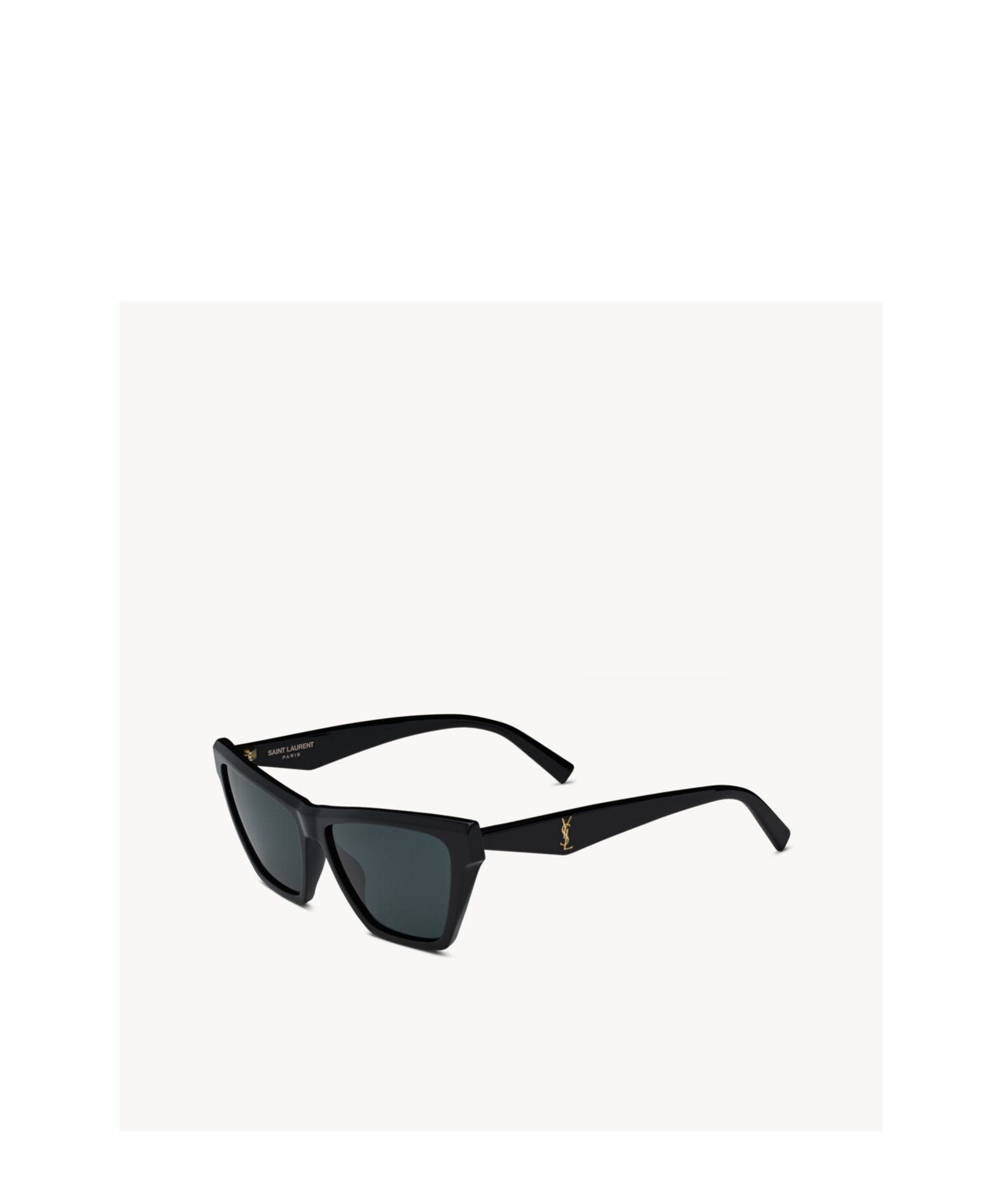 Saint Laurent Rectangular Cat-eye Sunglasses In Black