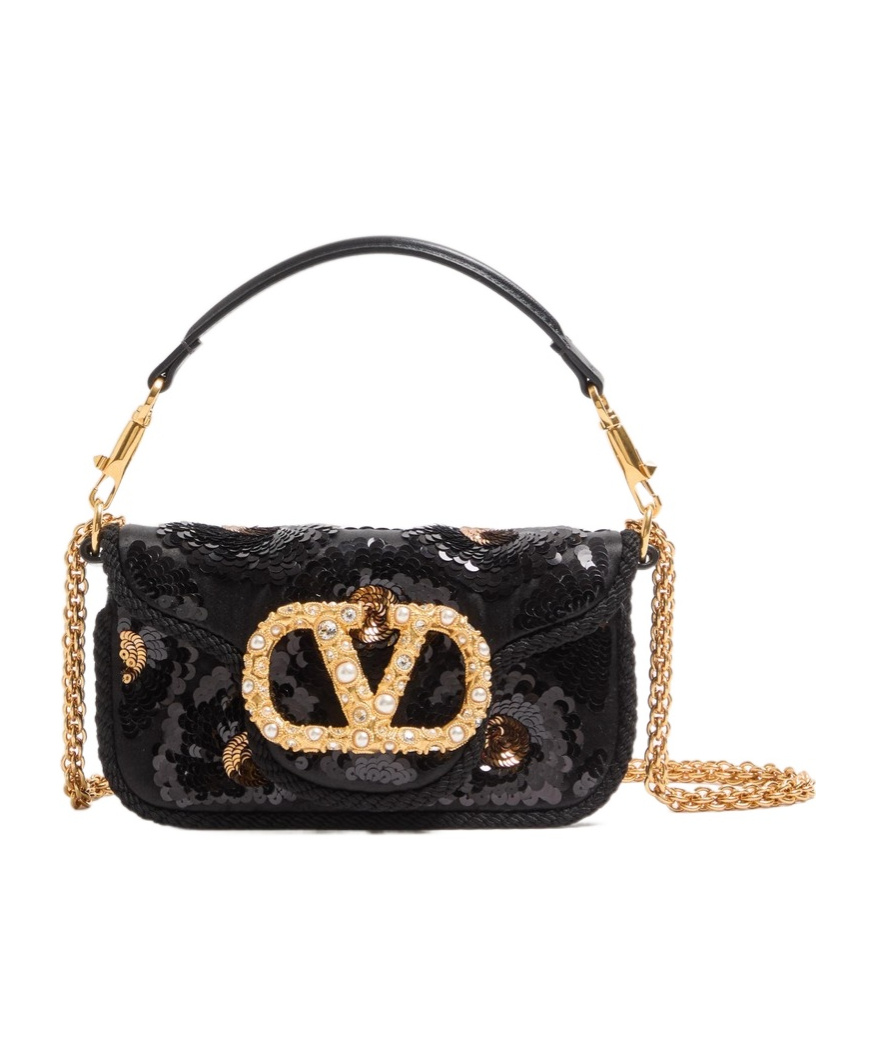 Valentino Flap Shoulder Bag In Black