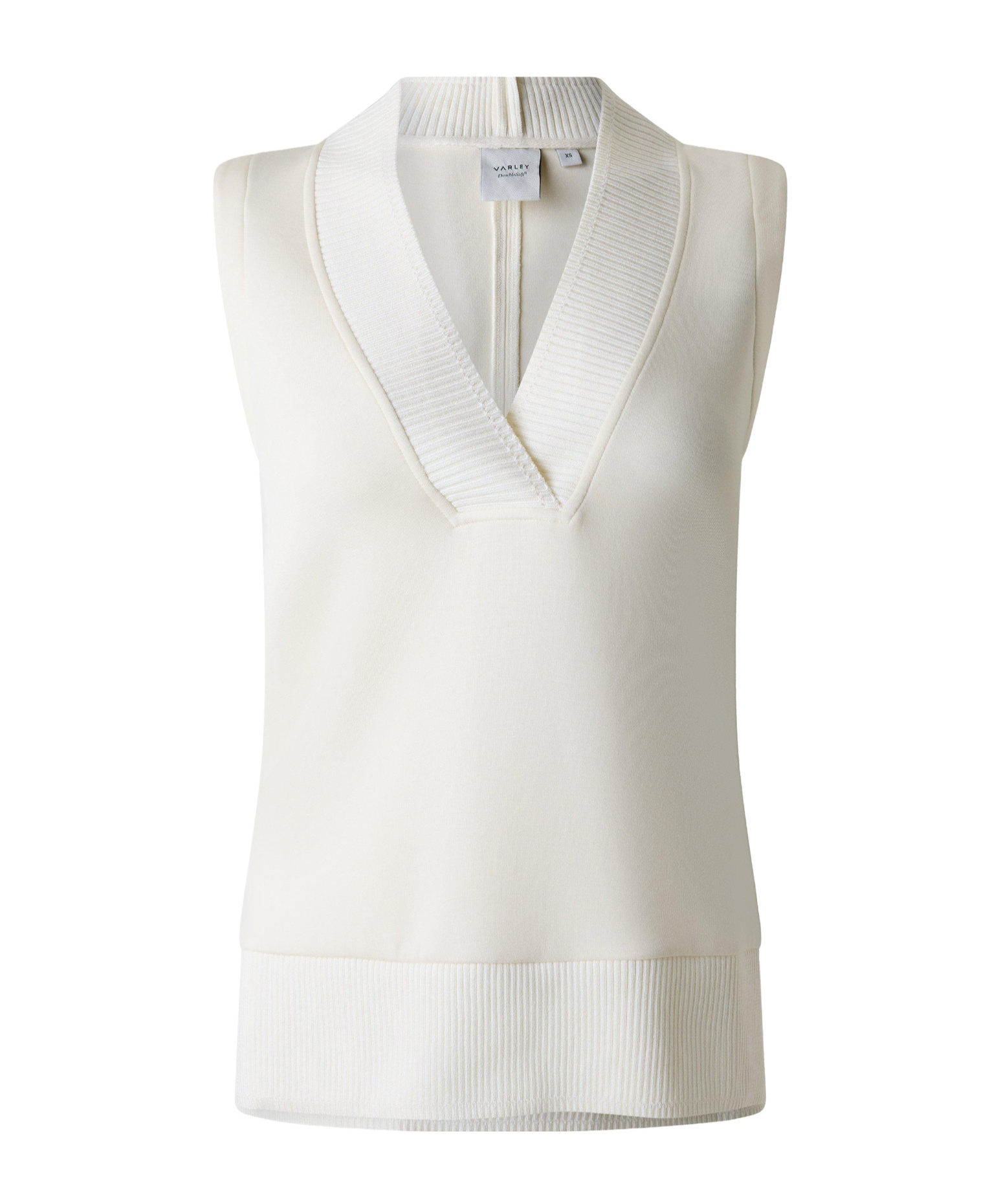 Varley Ribbed Tank Top In White