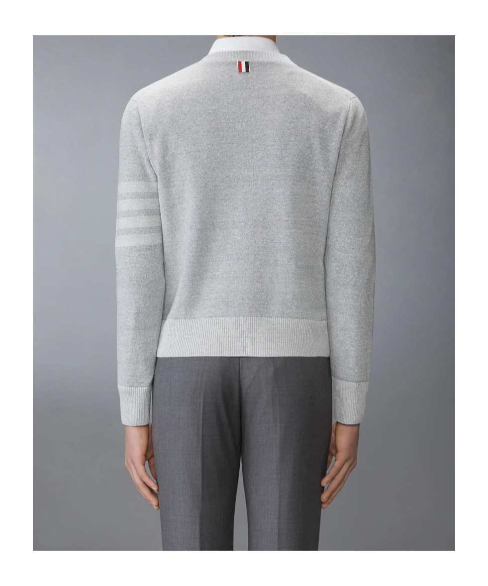 Thom Browne 4-bar Stripe V-neck Sweater