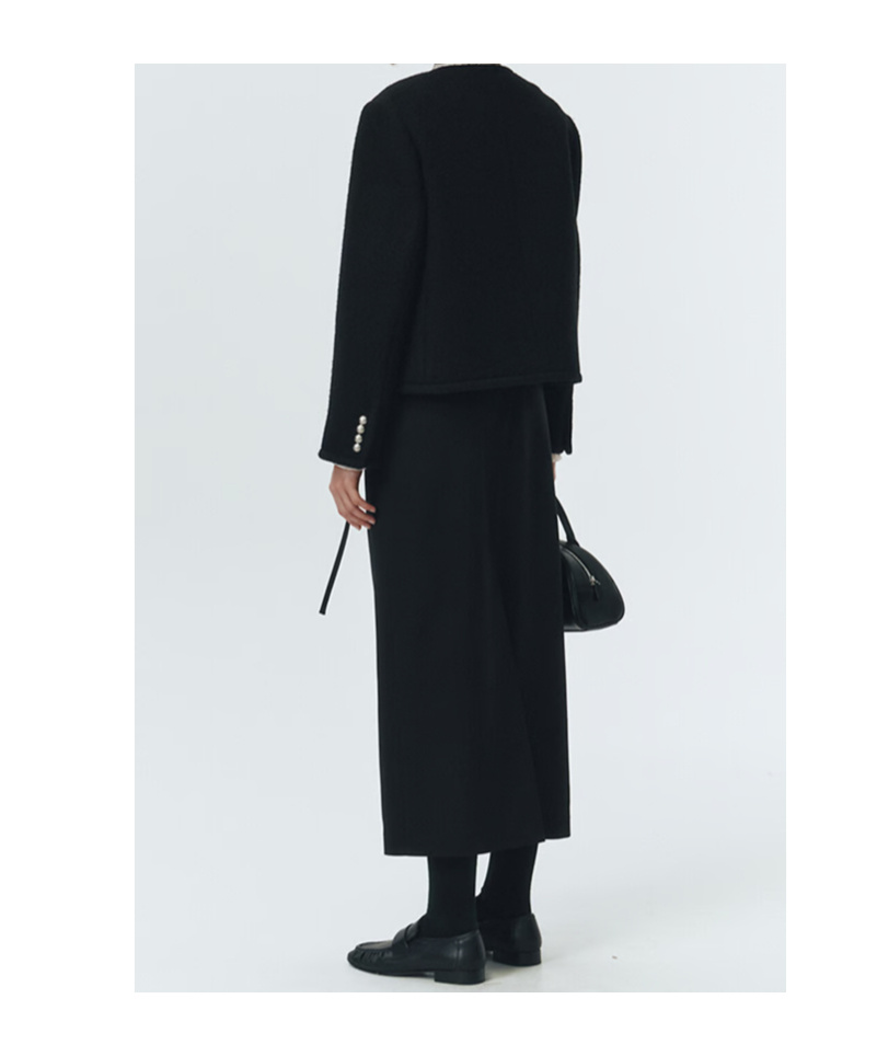 Dunst Tailored Tweed Jacket In Black