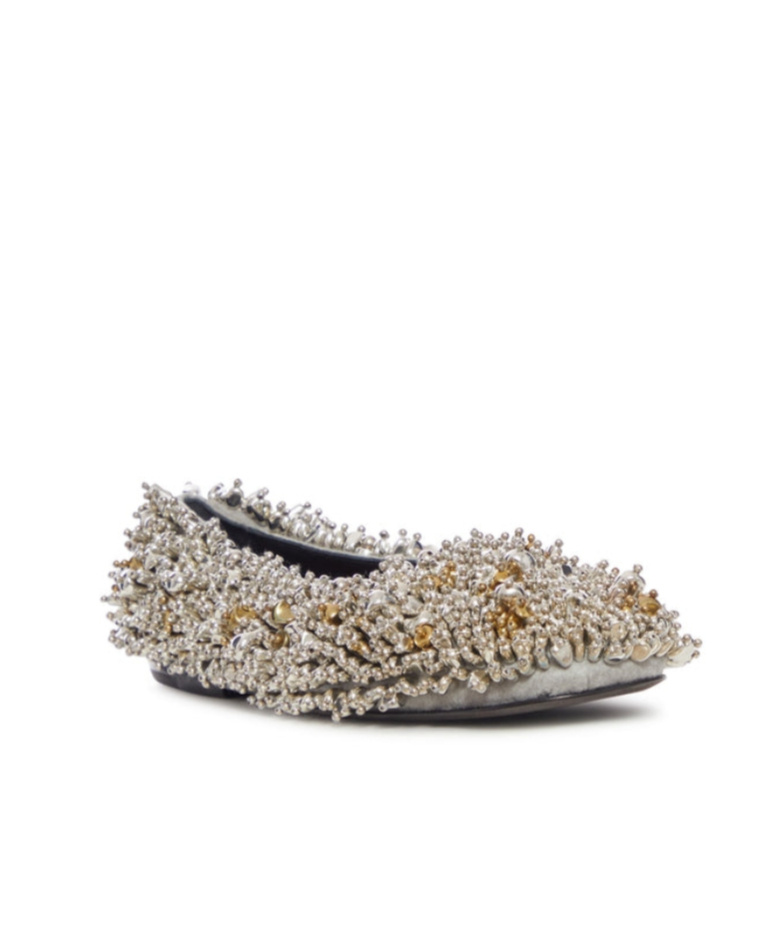 Dries Van Noten Embellished Flats In Brown