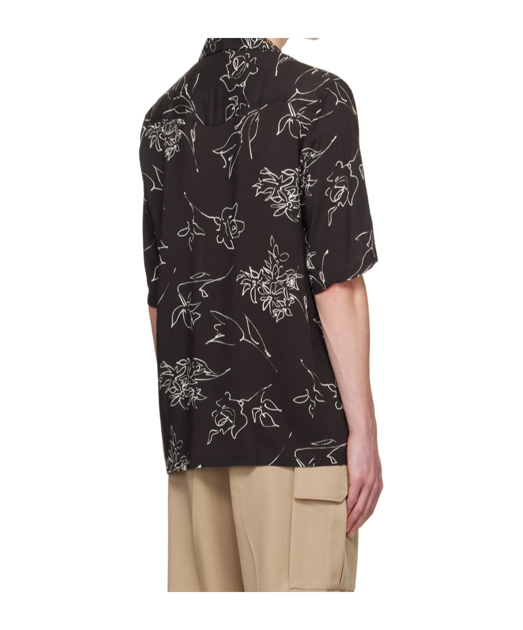 Officine Generale Printed Pattern Shirt In Black