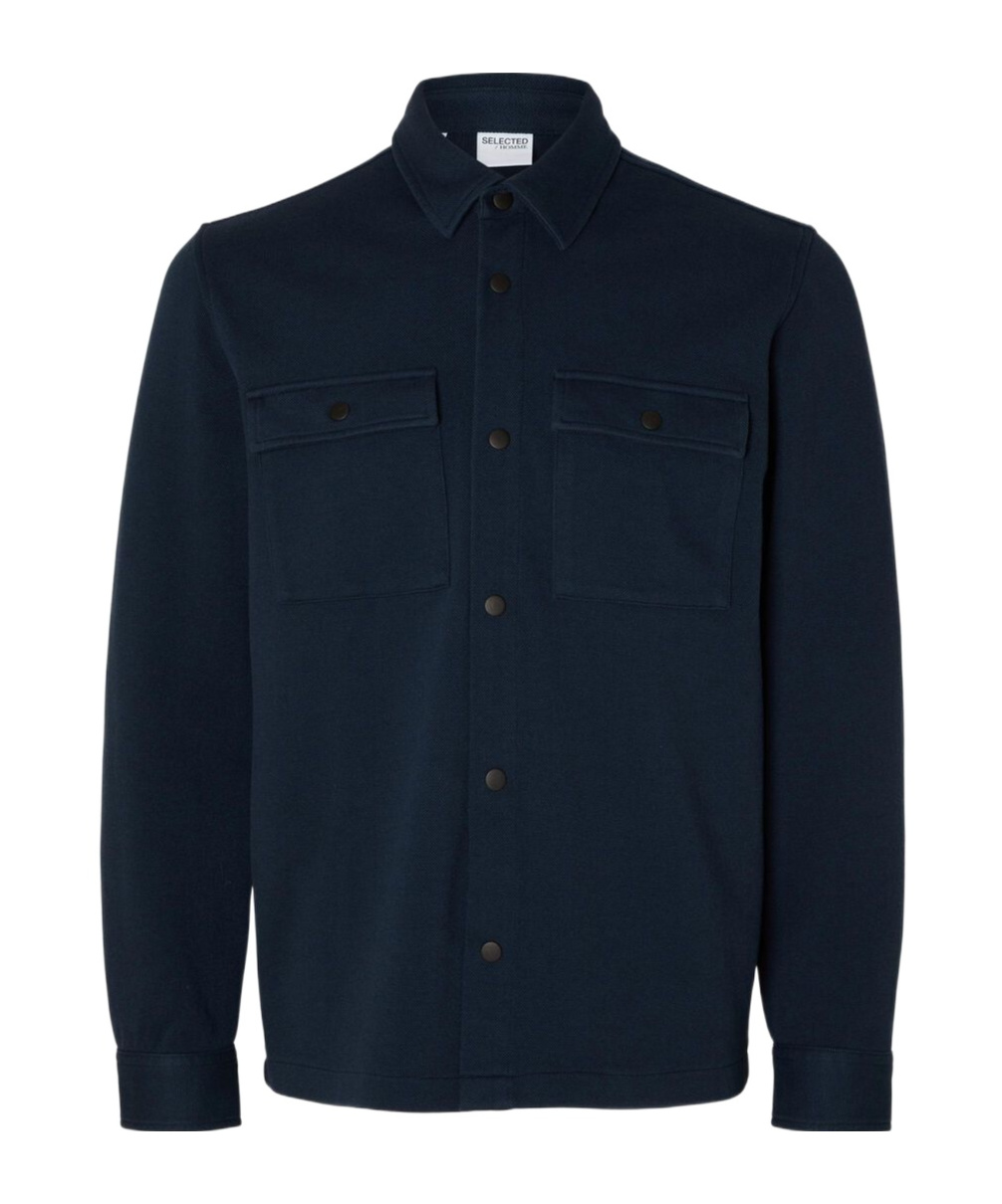 Selected Classic Overshirt In Black