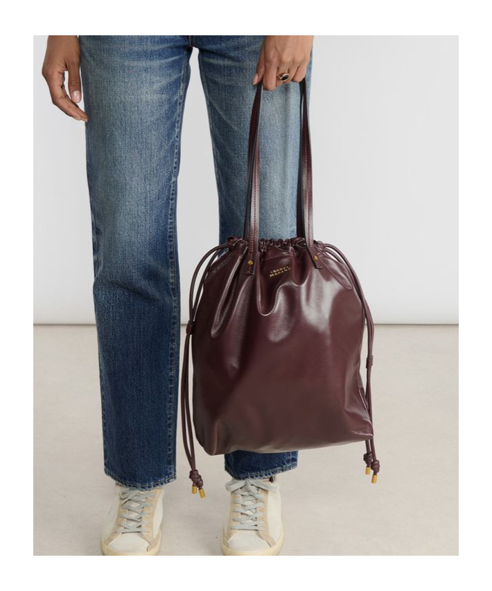 Isabel Marant Drawstring Shoulder Bag In Black