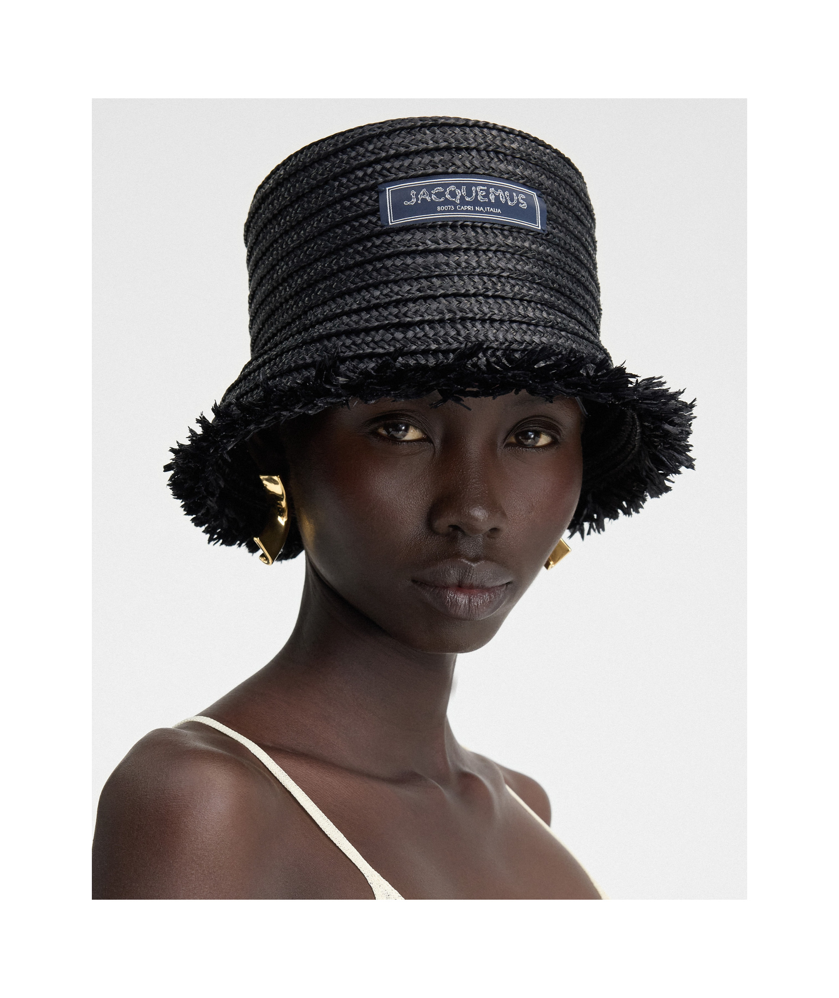 Jacquemus El Bob Bacino Fisherman Hat In Black