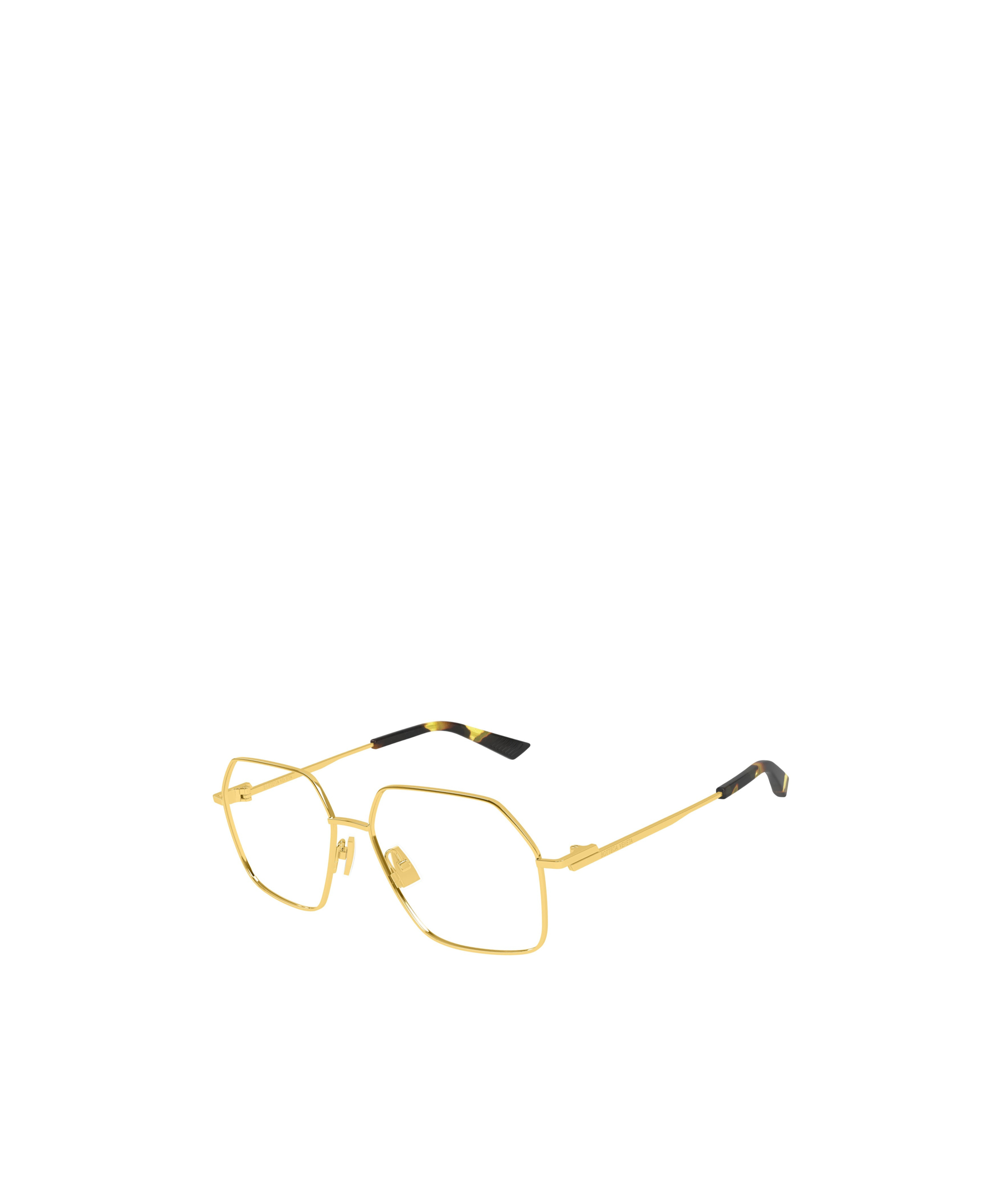 Bottega Veneta Bv1332o Glasses In Gold-gold-transparent