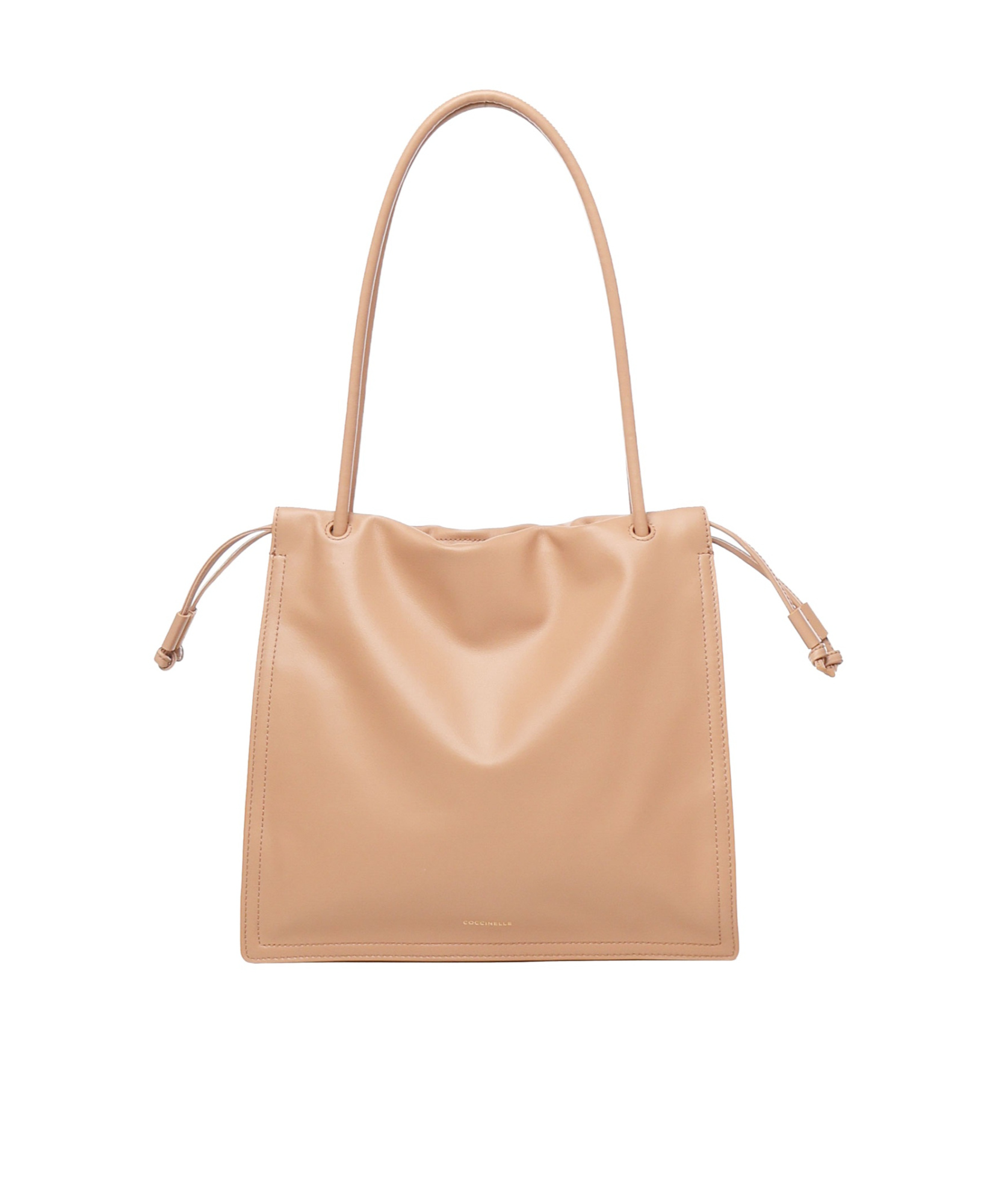 Shop Coccinelle Logo-embossed Tote Bag In Nude