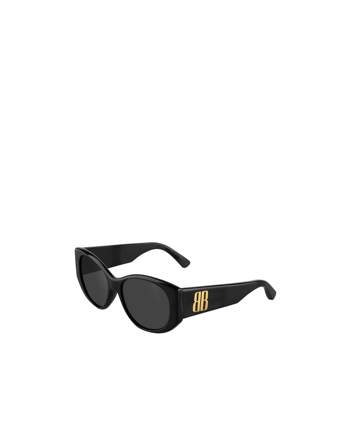 Balenciaga Bb0455s Nano Round Acetate Sunglasses In Black
