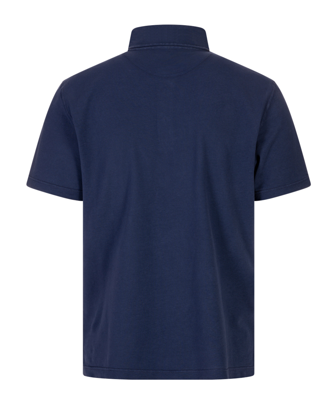 Fedeli Piquet Polo With Collar And Short Sleeves In Blue