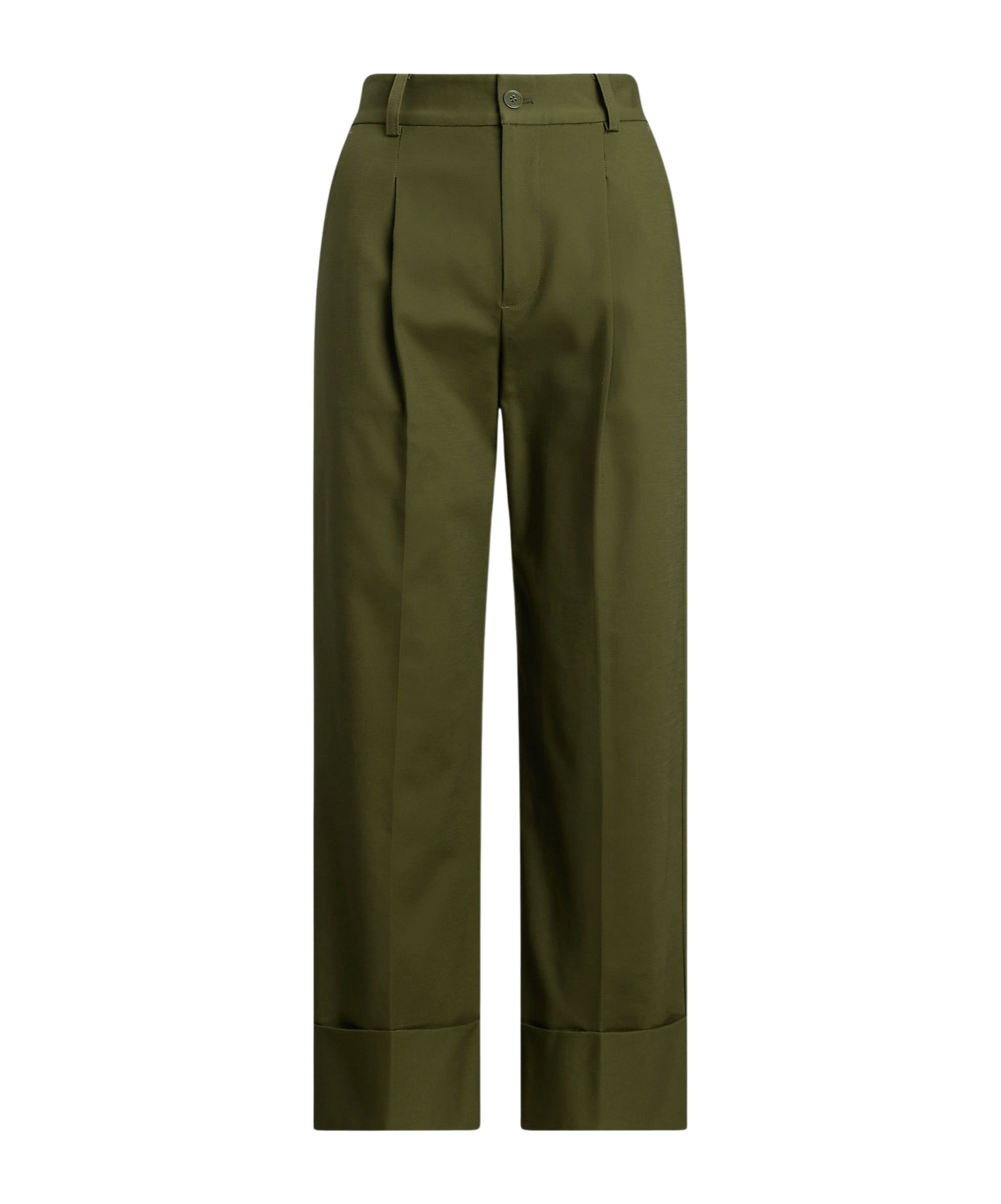 Ralph Lauren Belt Loops Slacks In Olive Grove