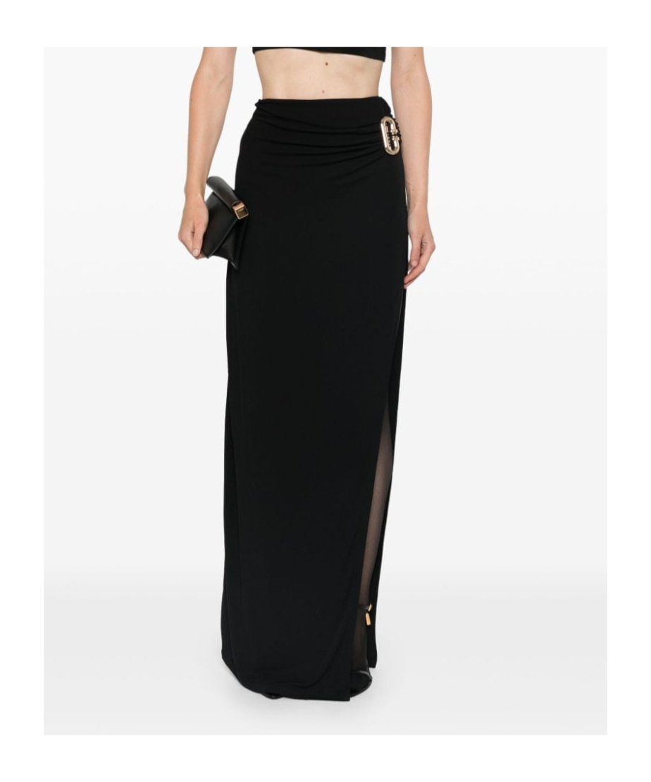 Casablanca Maxi Draped Skirt Black In Black