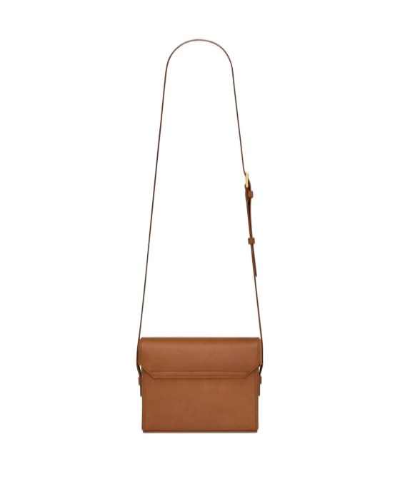 Saint Laurent June Box Cross Body Bag In Brown