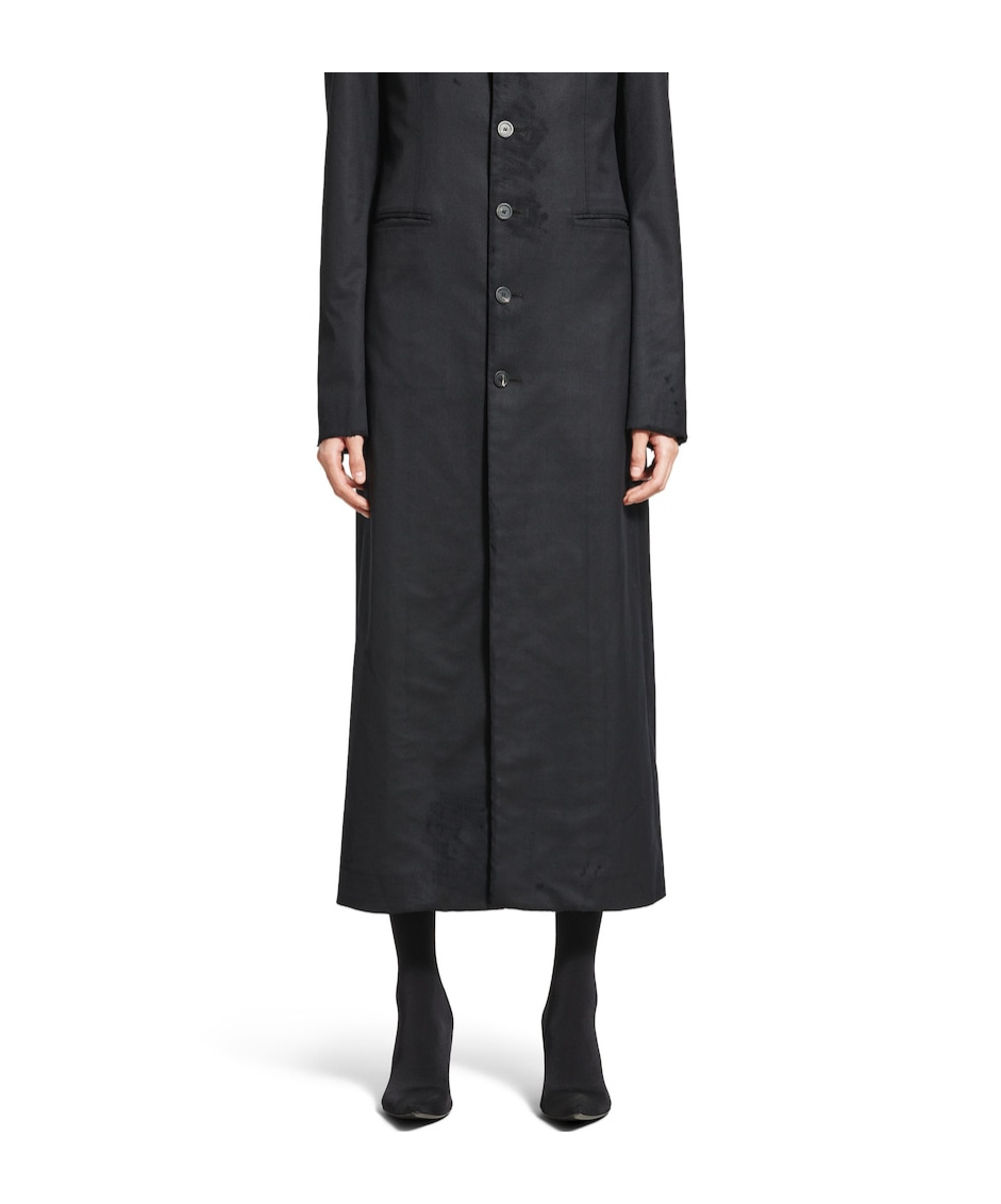 Balenciaga Slim Coat In Black