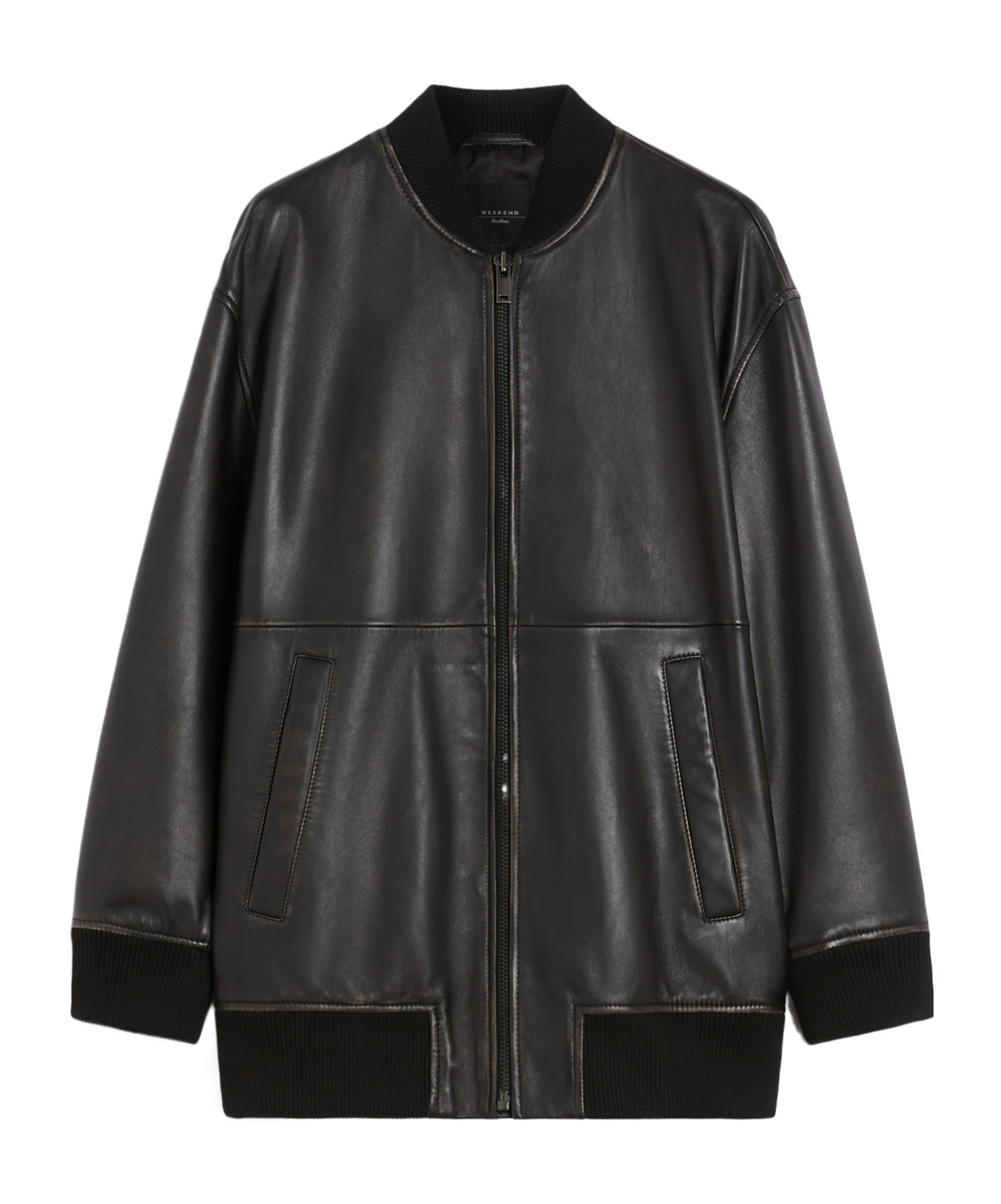 【MAX MARA】Nappa leather oversized jacket Max Mara Nappa Leather Oversized Jacket - Black | Editorialist