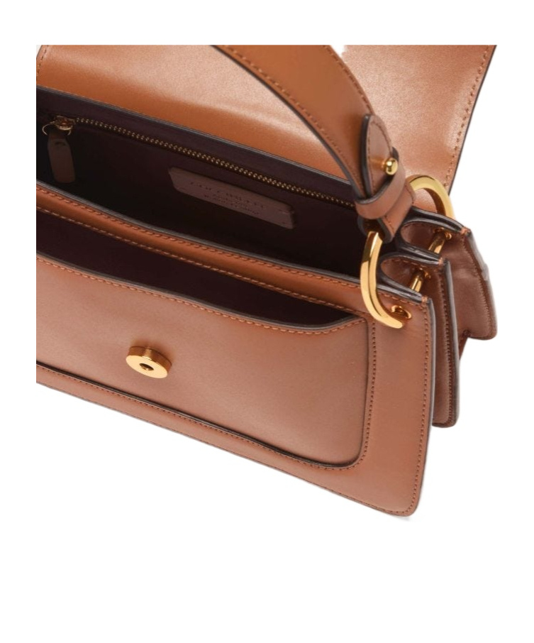 Coccinelle C-me Flip Shoulder Bag In Brown