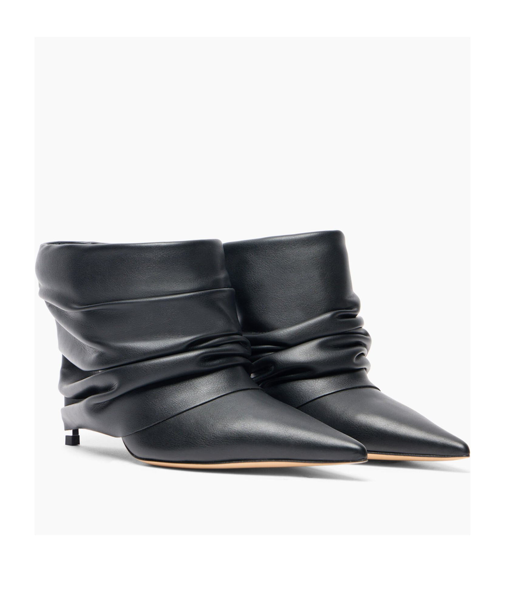 Casadei Pointed Short Boots In Black