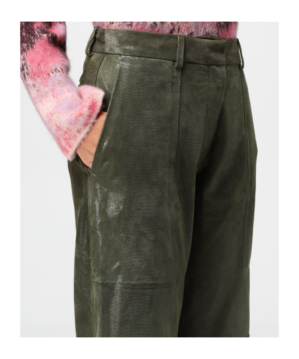 Forte Forte Pants Woman Color Green In Multicolor