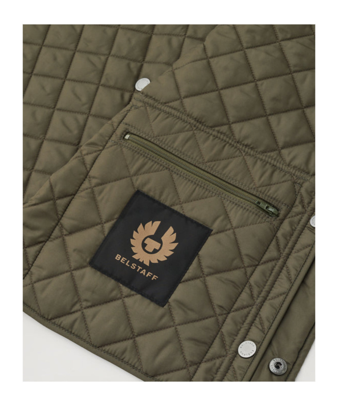 Belstaff Icon Steppweste Für Herren Quilted Recycled Nylon In Green