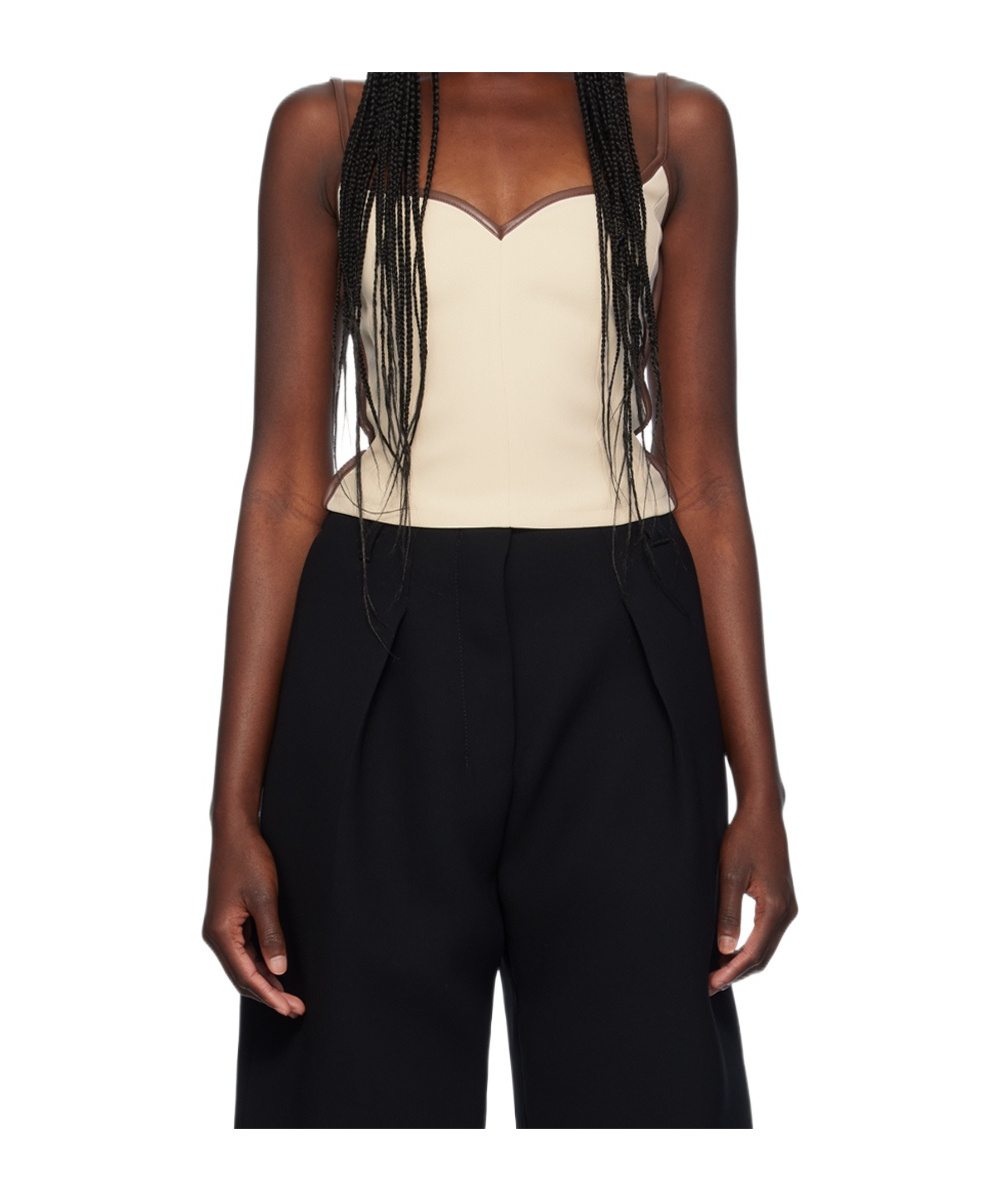 Paris Georgia Heart-shaped Vest In Neutral