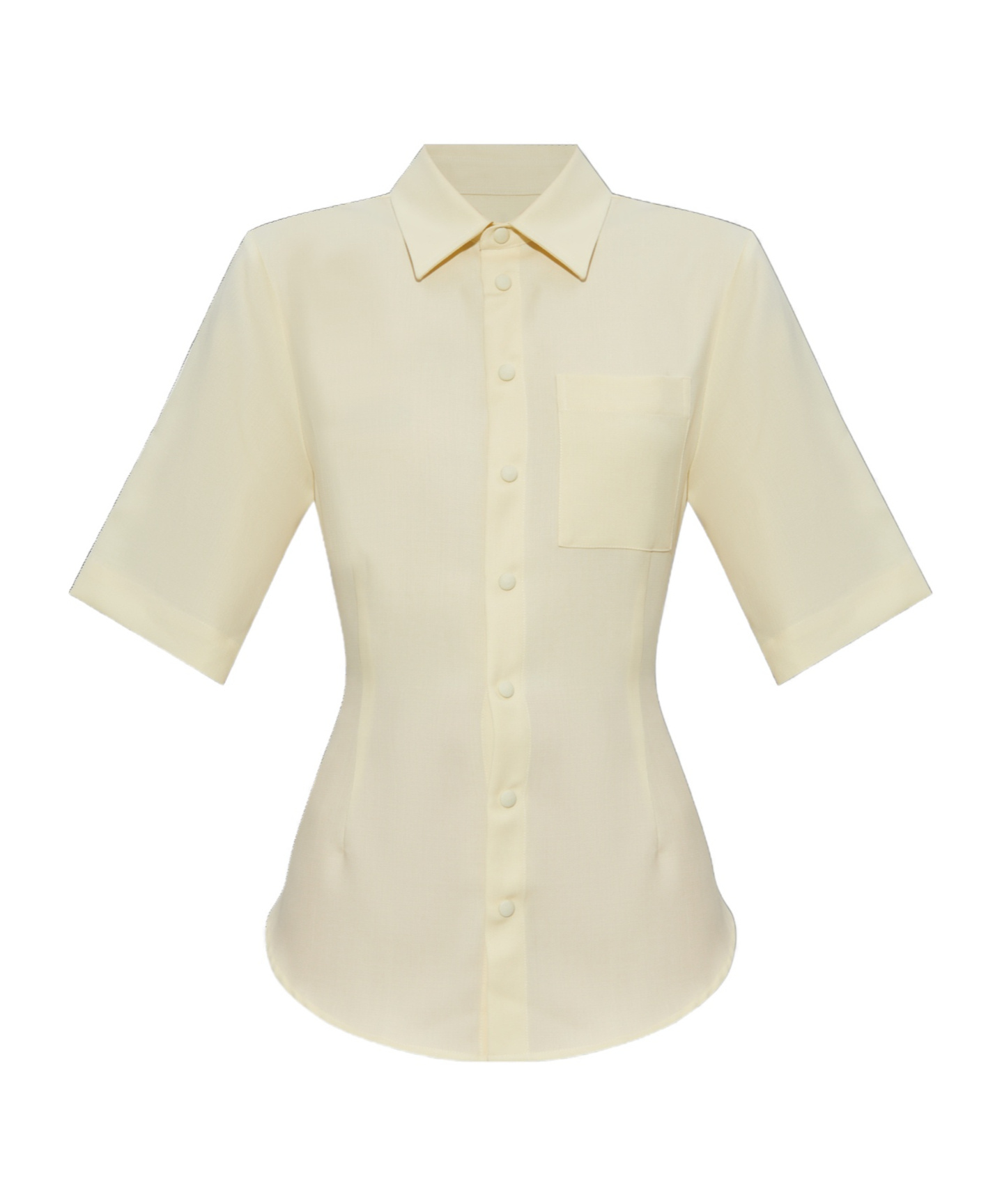 Ami Alexandre Mattiussi Ami Short Sleeved Button In Nude