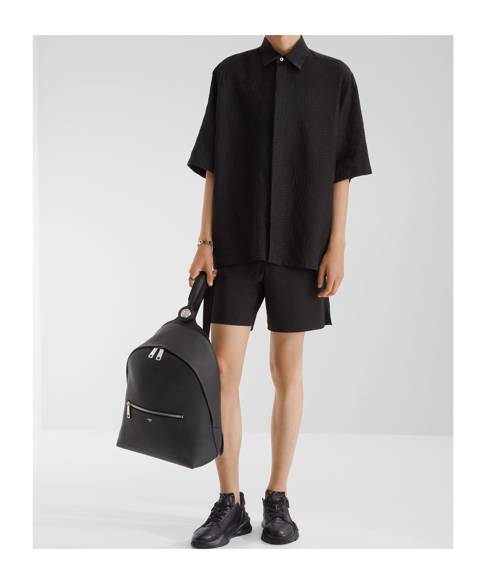 Fendi Ff Shirt In Black