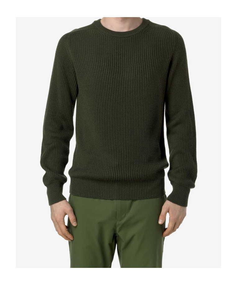 K-way Long-sleeved Knitted Sweater In Black