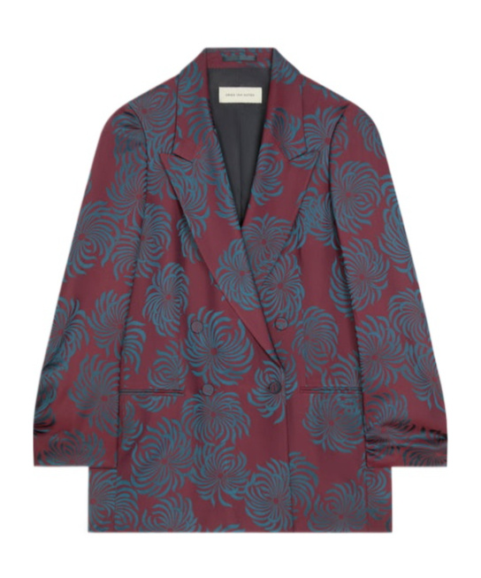 Dries Van Noten Jacquard Blazer In Multi