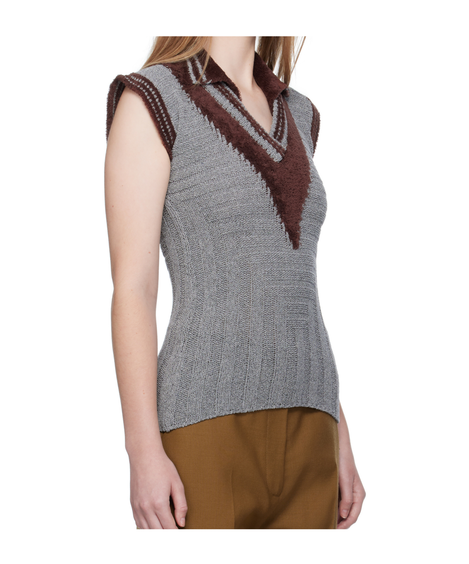 Kiko Kostadinov Lapel Sweater In Gray