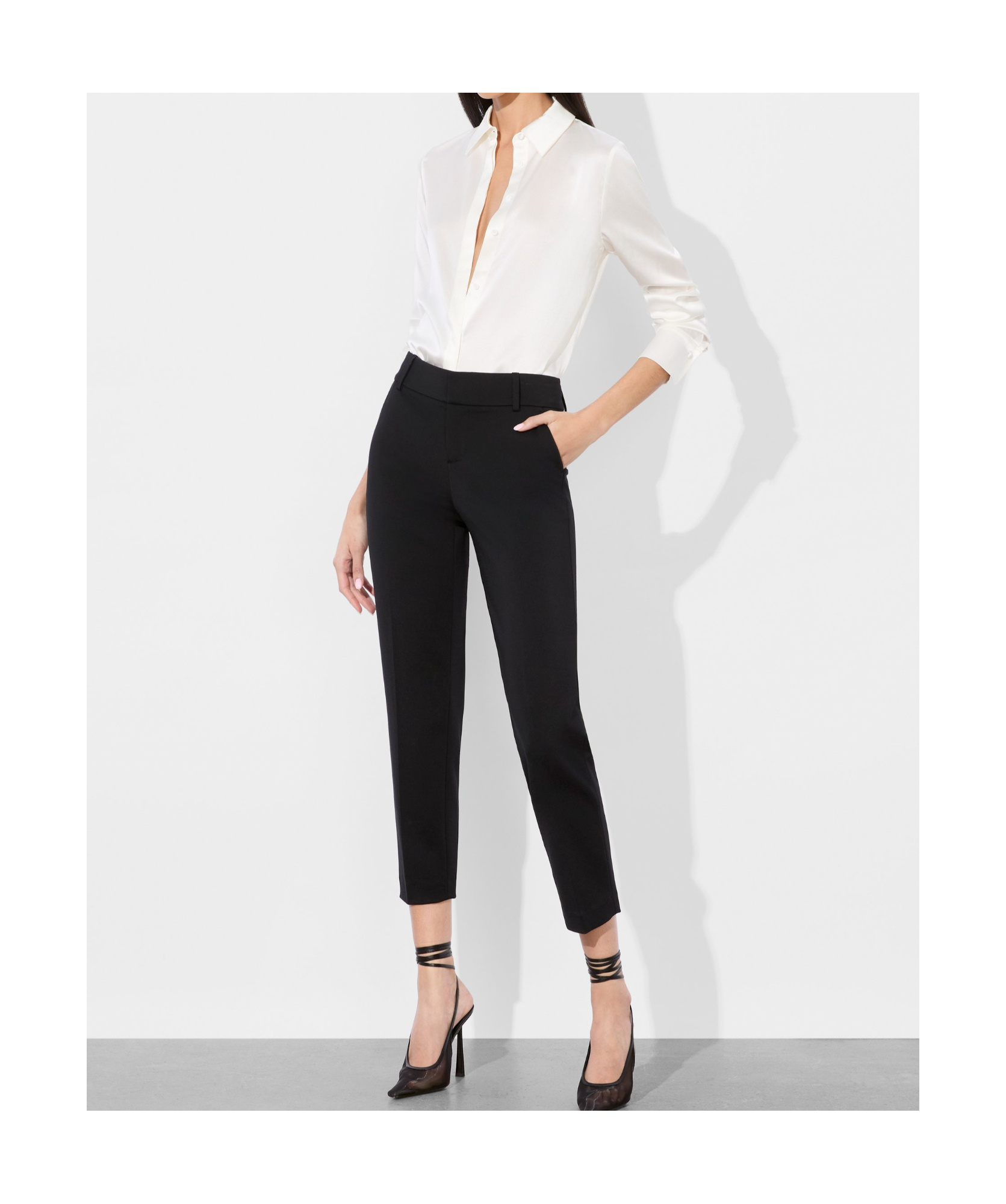 Alice And Olivia Stacey Slim Trouser In Black