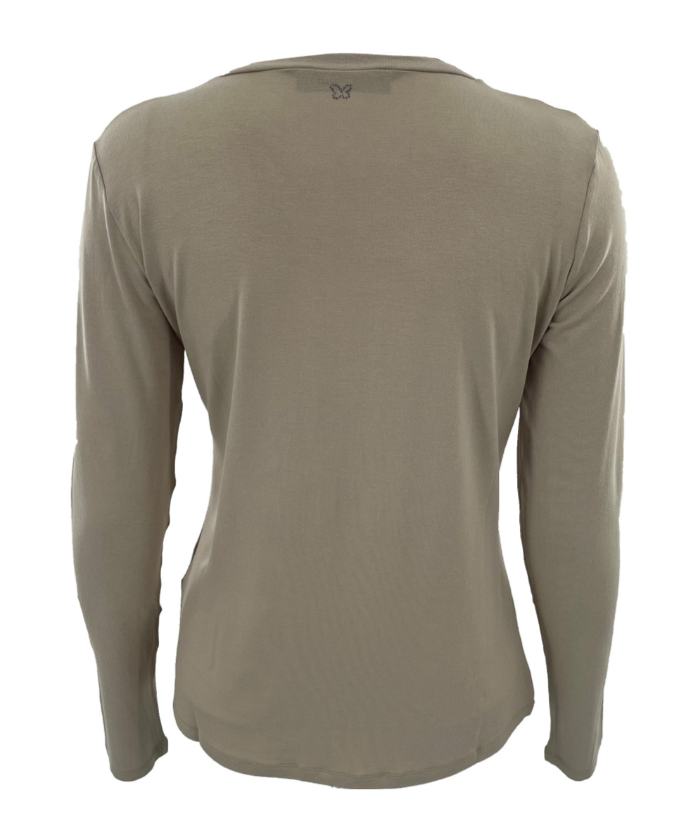 Weekend Max Mara Long-sleeved T-shirt In Gray