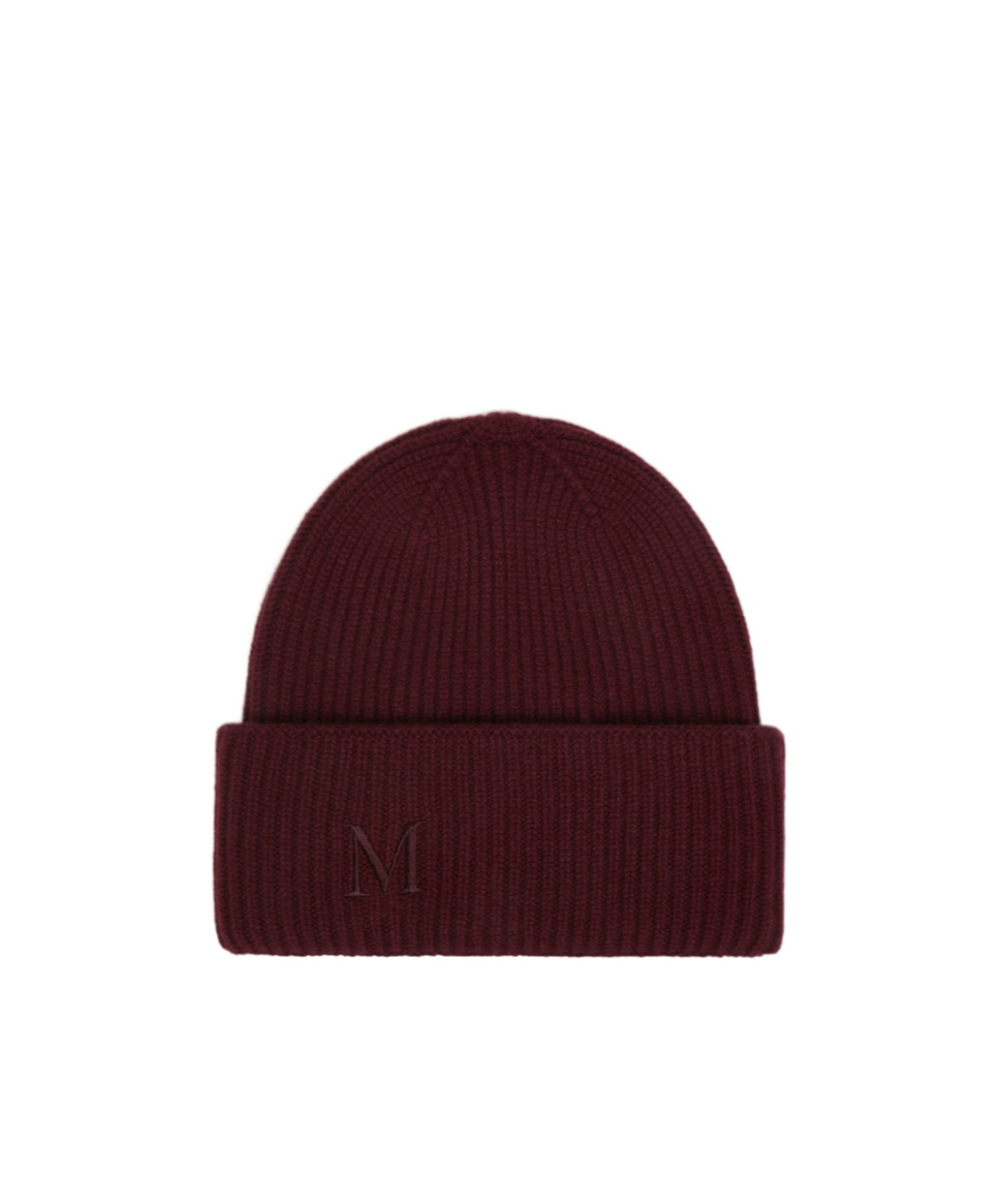 Max Mara Rib-knit Cashmere Beanie Hat In Burgundy